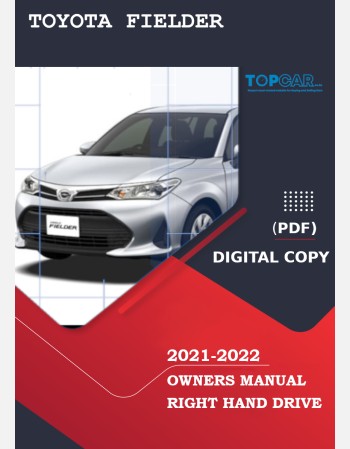 toyota fielder 2021-2022 owners manual in english